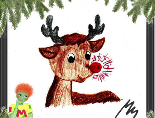 Melwin Melones Adventkalender geöffnetes Türchen 14 - Rudolph